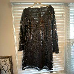 Black Sequin Dress